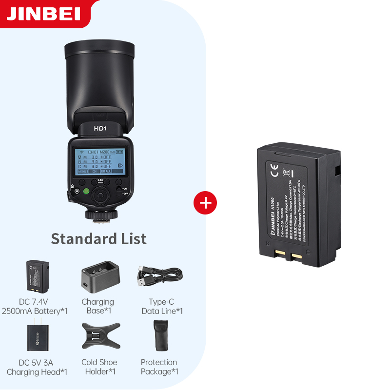 Photography Lighting With Flash - JINBEI HD-1Round-head HSS Speedlite Outdoor Photography