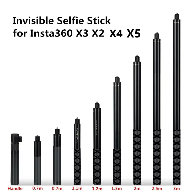 Insta360 Camera X3 - Invisible Selfie Stick for Insta360 X5