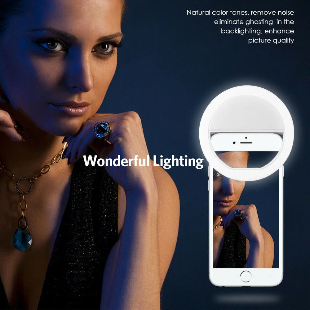 Rechargeable Clip On Selfie Ri - Quality Photography Lighting 评论和价格