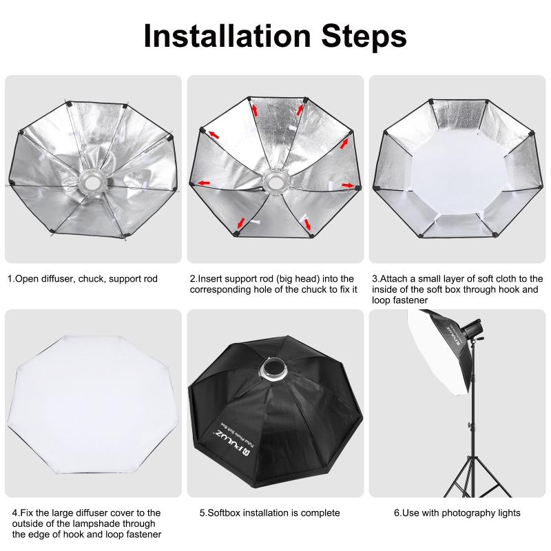 PULUZ 95cm Octagon Photography - Photography Lighting With Flash 评论和价格