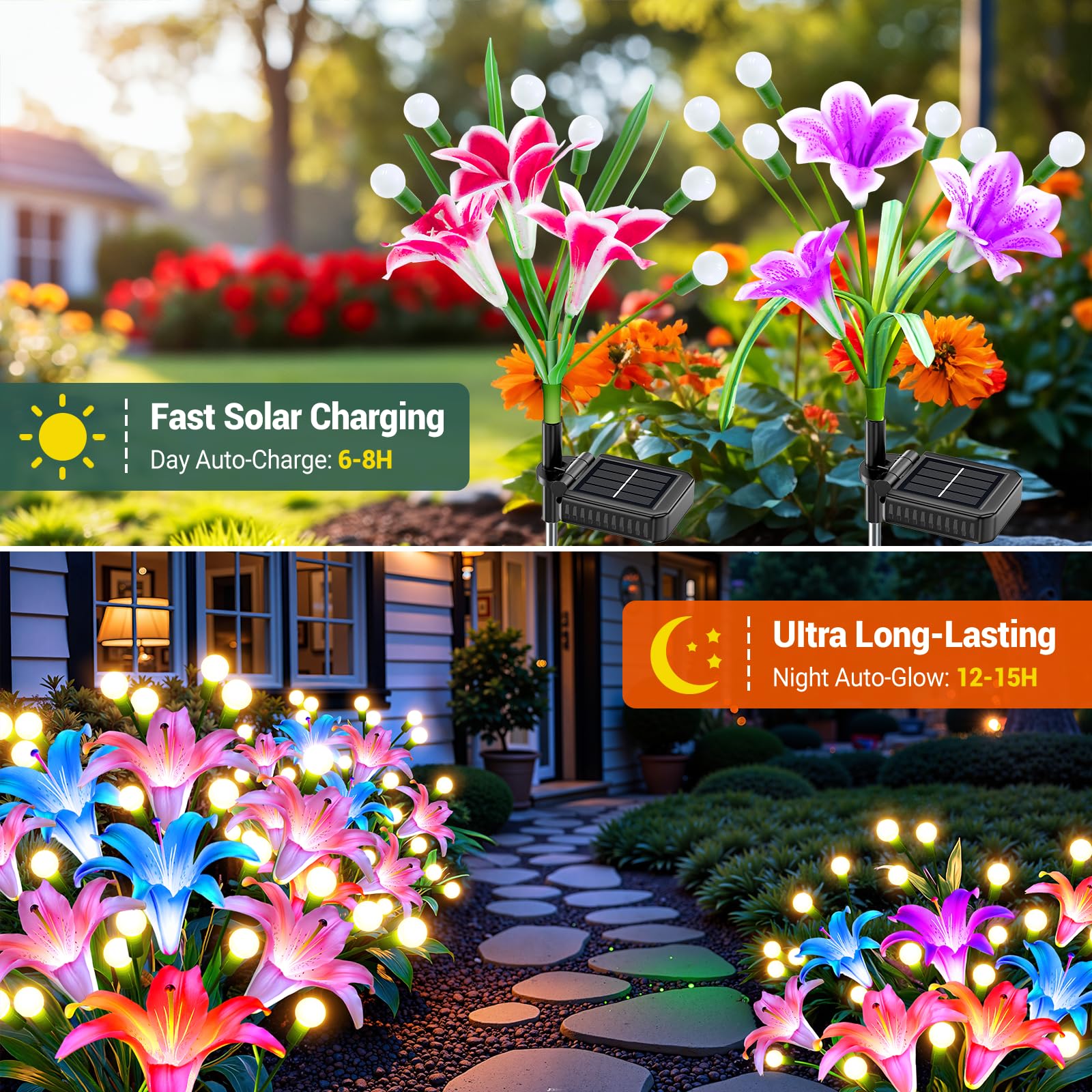 2/4 Pack Upgraded Solar Lights - Flower Photography Led Lighting Pack 评论和价格