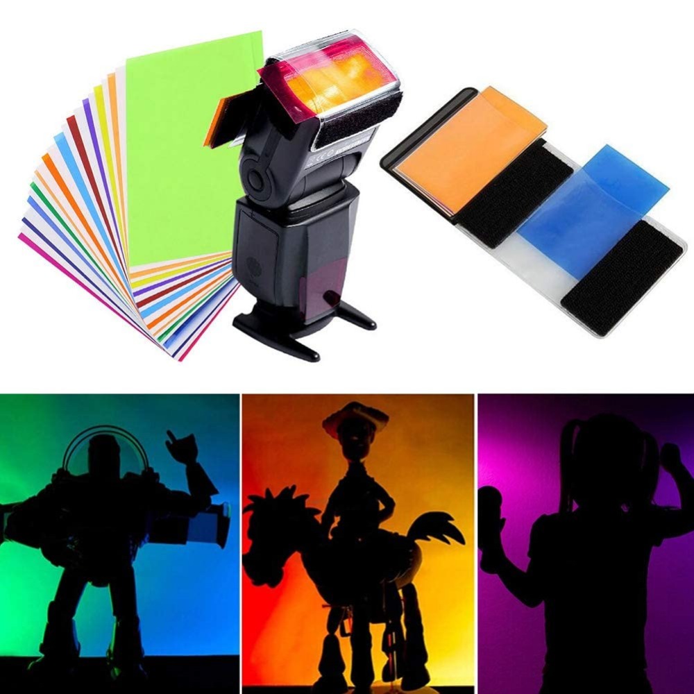 12 Colors Camera Flash Gels Li - Photography Lighting With Flash 评论和价格