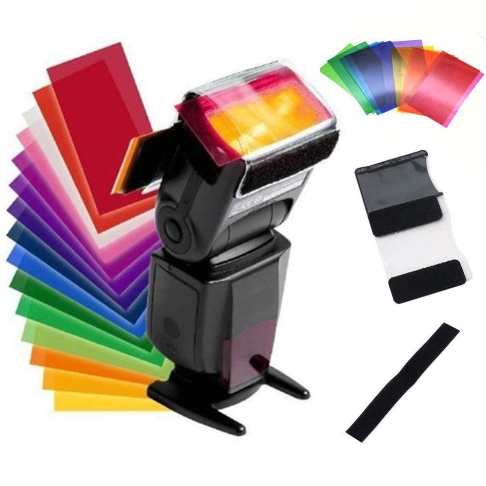 12 Colors Camera Flash Gels Li - Photography Lighting With Flash 评论和价格