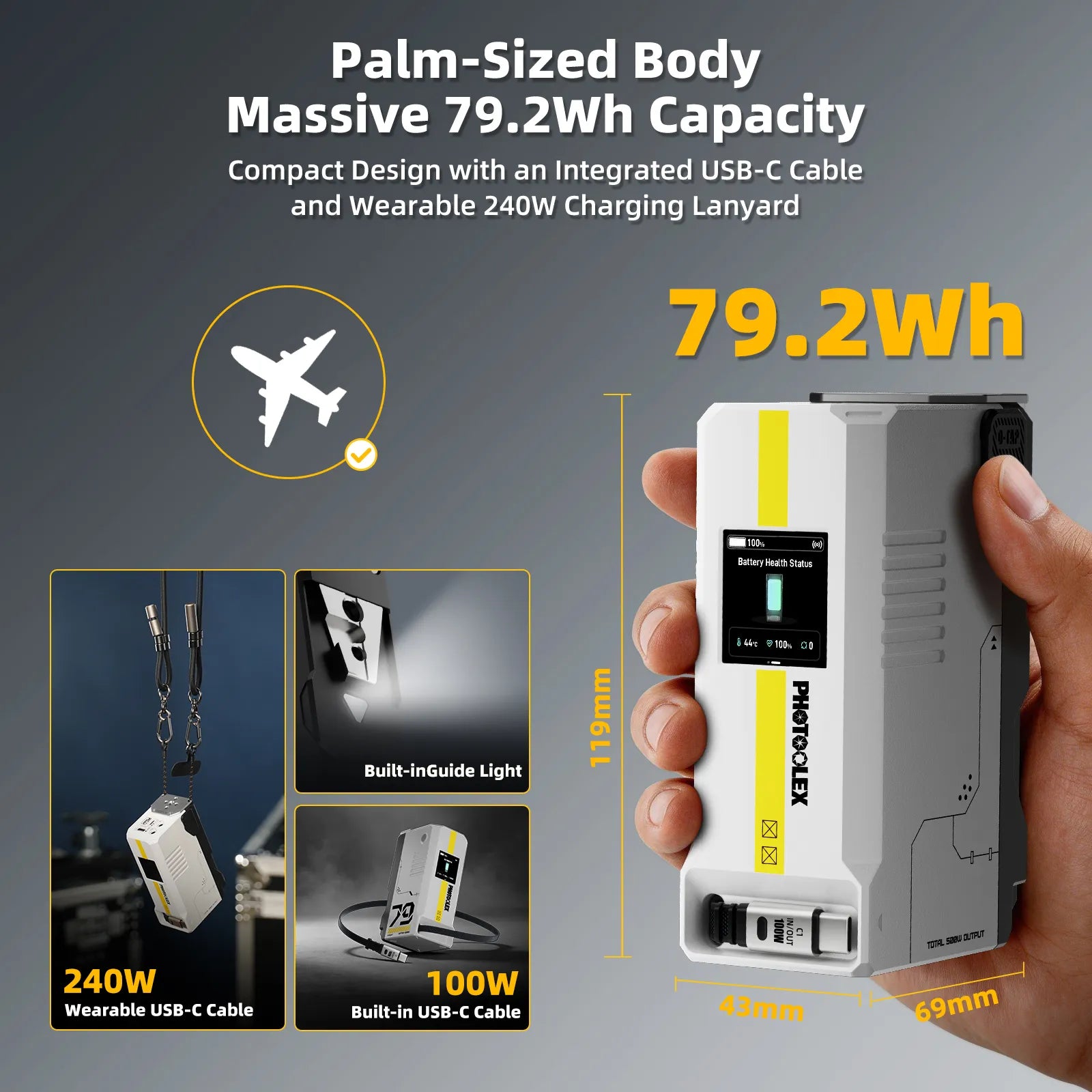 PHOTOOLEX 79Wh 5500mAh V‑Mount - V Mount Battery 评论和价格