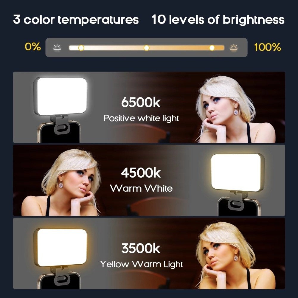 800/1000mAh LED Selfie Light 3 - Photography Lighting With Flash 评论和价格